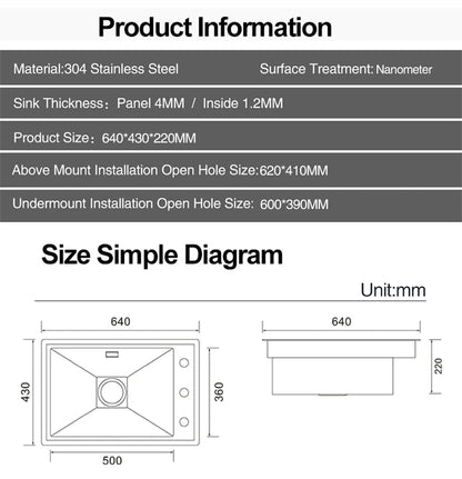 Nanometer Black Hidden kitchen Sink SUS 304 Stainless Steel 4mm Thickness Flip Cover Hidden Handmade kitchen Sinks