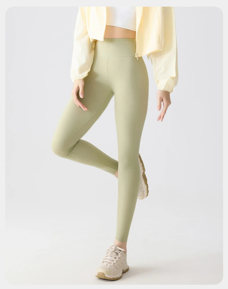 BIVIGAOS Spring Summer Multi Colored Thin Casual Fashion Sharkskin Leggings Women High Waist Tight Sport Cycling Fitness Legging