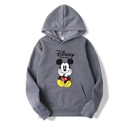 Disney Mickey Mouse Cartoon Cute Loose Hooded Hooded Hoodie Girl's Friend Couple Dress Casual Fashion Versatile Hoodie Top Coat.
