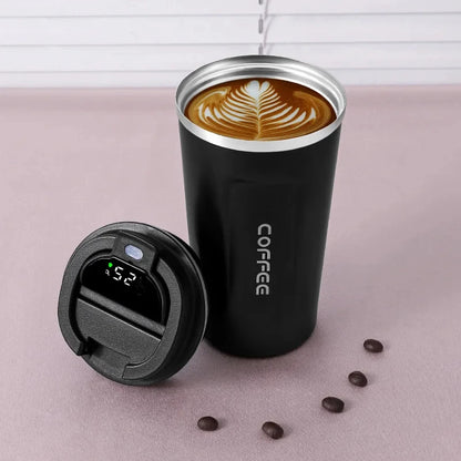 450ml Thermos Bottle Smart Display Temperature 316 Stainless Steel Vacuum Cup Office Coffee Cup Business Portable Thermal Mug.