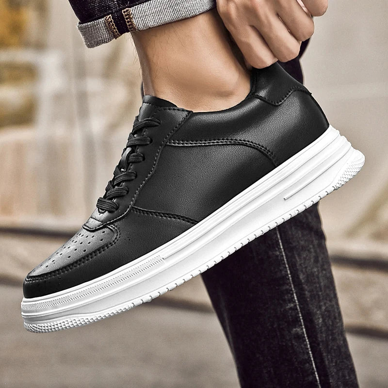 Man Lift Sneakers Men Booster Shoes Elevator  Height Increase Insole 6cm Leisure Fashion Sports  Plus Size 36-43.