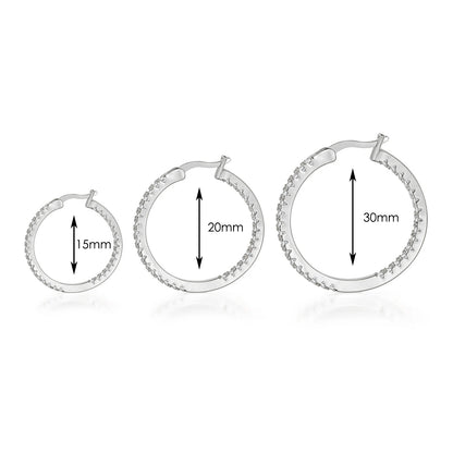 Hoop Earrings for Women Fashion Trend Micro-inlaid Zircon Small & Big Pierced Cartilage Ear Hoops Punk Jewelry Accessories E398.