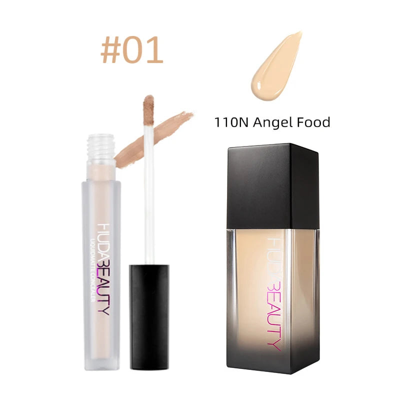 34ml Flawless Liquid Foundation Matte Concealer Nourishing Long-Lasting Facial Makeup Concealed Pores Breathable Cosmetics