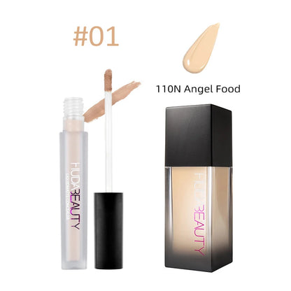 34ml Flawless Liquid Foundation Matte Concealer Nourishing Long-Lasting Facial Makeup Concealed Pores Breathable Cosmetics