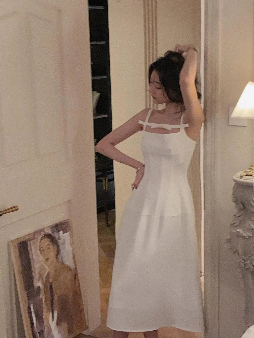 Sommer y2k Spaghetti träger Abend party Kleider solide elegante ärmellose sexy A-Linie kurzes Kleid ein Stück Vestido Mujer