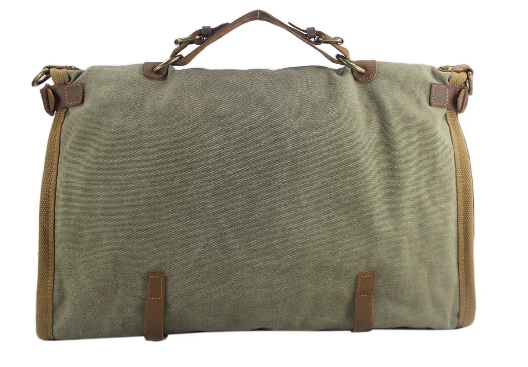 Vintage Retro militär Leinwand + Leder männer reisetaschen gepäck taschen männer wochenende Tasche Übernachtung duffle taschen tote Freizeit M314 #