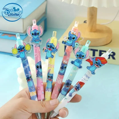 Disney Stitch 48 Stück Gelstift 0,5 mm Schwarz Neue Cartoon Hochwertige süße Studenten lernen Schreibwaren Bürobedarf Geburtstagsgeschenk.