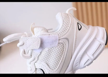 Kids Casual Running Shoes with Thick Soles Boys Girls Fashion Versatile Sports Shoes 2024 New Children Mesh Breathable Sneakers