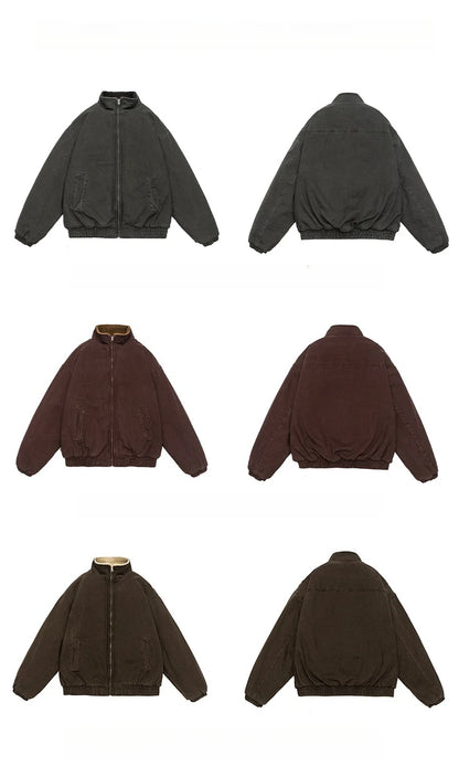 Japanese Vintage Polar Fleece Jacket Men Winter High Quality Thick Jacket Korean Streetwear Loose Couple Trendy Warm Coat Male.