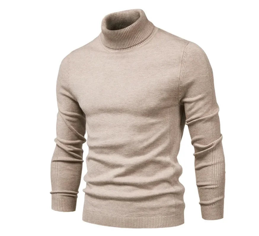 New Winter Men's Turtleneck Thick Sweaters Casual Turtle Neck Solid Color Quality Warm Slim Turtleneck Sweaters Men Pullovers To.