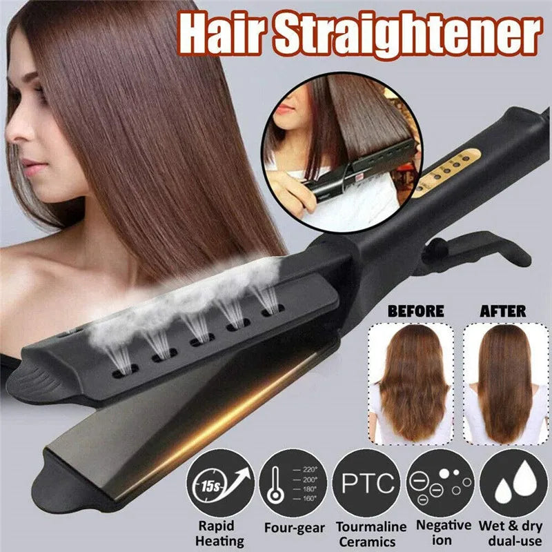 Curling And Straightening Dual Use Hair Straightening Splint Constant Temperature 4 Gears Portable Air Bangs Curling Straightene.