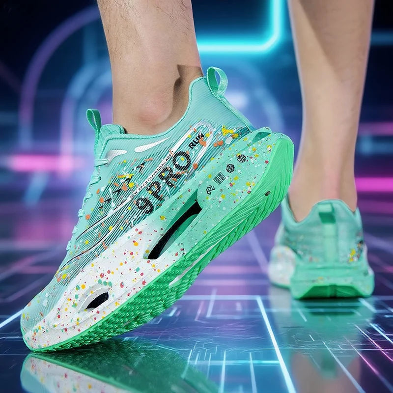 New Soft Sole Cushioning Men's Running Shoes for Women High-quality Road Jogging Shoes Light Comfy Sneakers Reflective Night Run