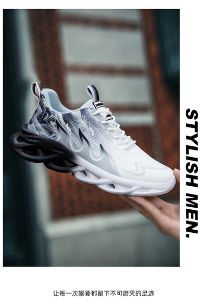 Men Running Shoes Mesh Breathable Flat Cushioning Soft Comfortable Sneakers Outdoor Gym Trendy Casual Jogging Shoes for Men