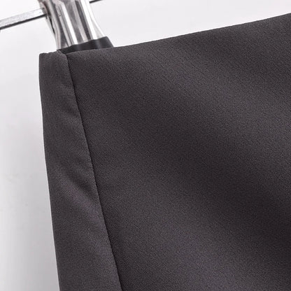 TRAF Shorts for Women Fashion Autumn Winter New Comfortable Casual Solid Color Side Zip Middle-waisted A-line Culotte Skirt Pant