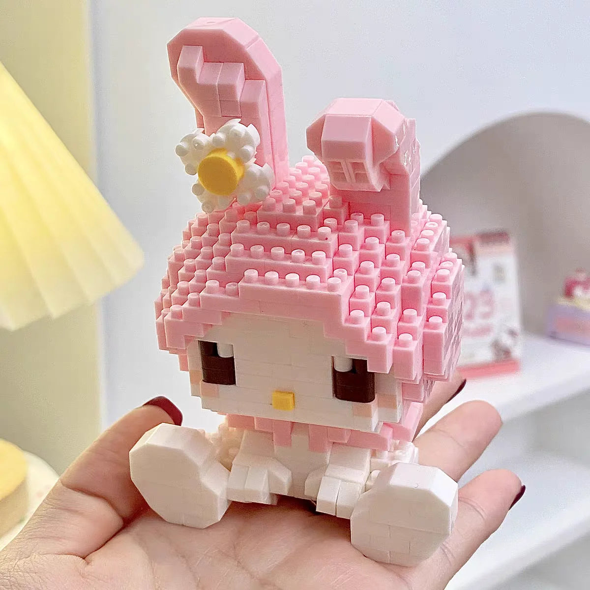 KEEPPLEY Sanrio Anime Hello Kitty My Melody Cinnamoroll Pompompurin Kuromi Building Blocks Girl Kid Holiday Christmas Gift.