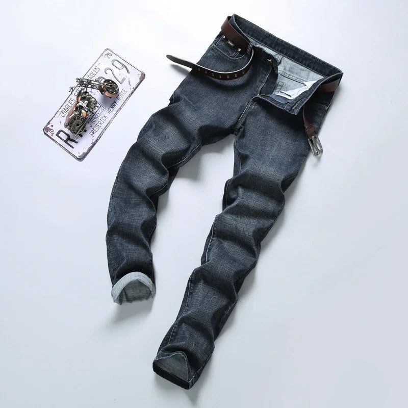 High Quality Mens Jeans Fashion Straight Denim Pants Men Classic Casual Jeans Male Plus Size Denim Trousers Ripped Jeans 28-40.