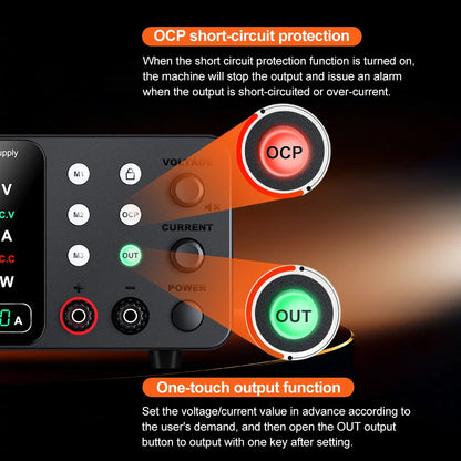 New Wanptek DC Power Supply 30V 10A Laboratory Switching Power Supply TPS-C3010 Three-Group Memory Function Preset Current.