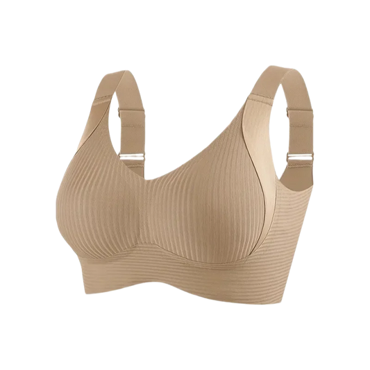 Plus Size Seamless Bra - Wireless Lift Anti-Sagging, Breathable Wide Strap Comfort for Women Daily & Sports.