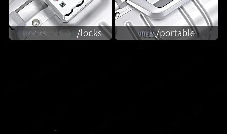 TravelTrolley-Gepäck, 20 Zoll, Handgepäck, Kabinenkoffer, Reisetaschen, Rollgepäck, Reisekoffer aus Aluminium-Magnesium-Legierung.