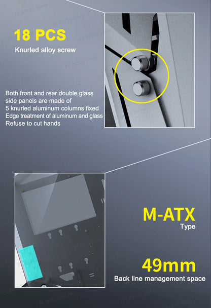 Jonsbo MOD3 MINI E-sports Case MATX/ITX Computer Game Chassis 5V ARGB Lamp Effect ATX PSII Power Support Special-shaped Chassis.