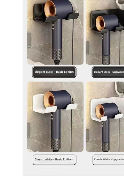 An der Wand montierte stanzfreie Toilette Haartrockner Rack Badezimmer Haartrockner Lagerregal Haartrockner Halterung Badezimmerzubehör ﻿