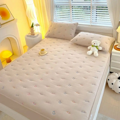 Cotton Mattress Single-piece Simmons Mattress Protective Cover Non-slip Fixing Bed Dust Cover