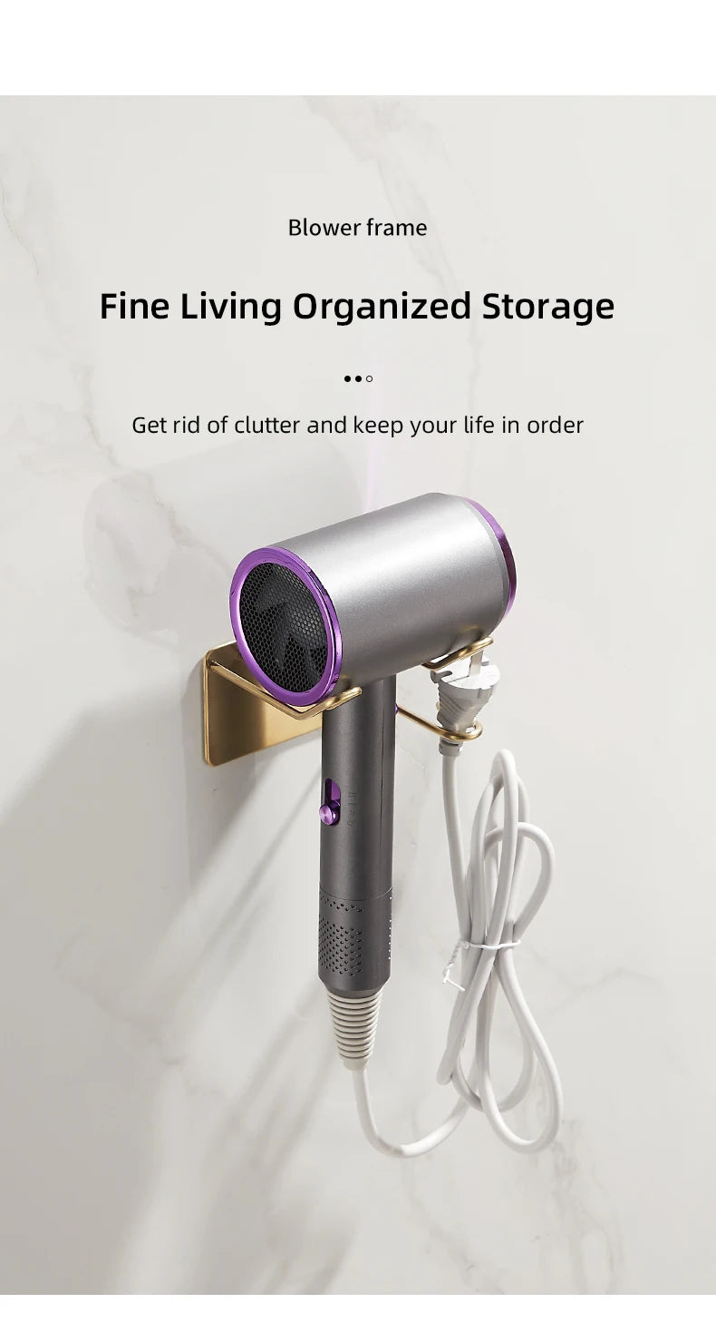 304 Edelstahl Haartrockner Rack hochwertige Bad Haartrockner Halter Wand selbst klebend ohne Stanzen wb8451