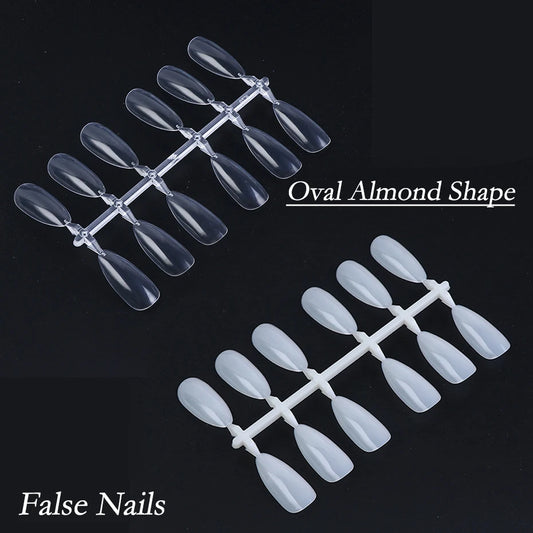 120pcs Fake Nail Tips For Display Palette Oval Almond Acrylic Nails Forms Color Chart Manicure Practice Nail Equipment.