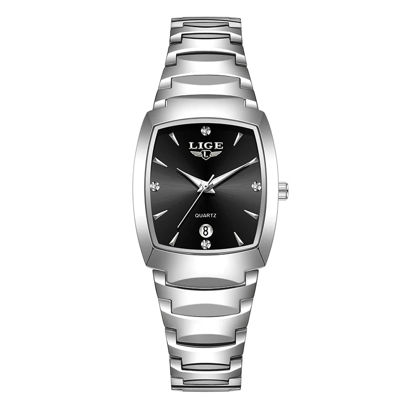 LIGE New Ladies Waterproof Watch Luxury Stainless Steel Women Watches Creative Fashion Original Elegant Quartz Wristwatch Gift