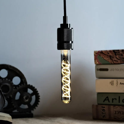 TIANFAN Led Bulbs Vintage Light Bulb ST64 G80 G95 Long Tube Edison Bulb 4W Dimmable 220/240V E27 Smoke Glass 2700K Warm White.
