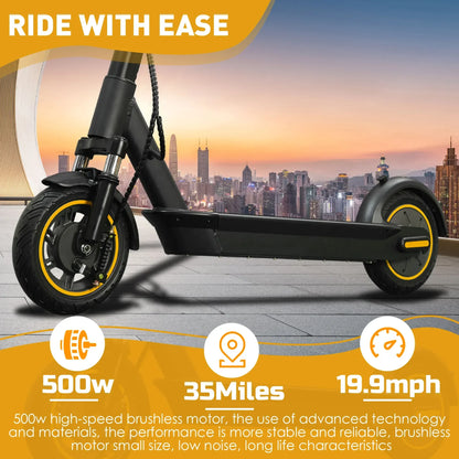 HEZZO G30 City Electric Scooter 500W Motor 36V 15Ah Battery City Electric Scooter 10" Road Tire E-scooter.