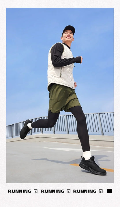 361 Degrees Men Running Shoes Lightweight Cushioning Leather Waterproof Casual Rebound Jogging Non-Slip Sneakers male 672432227.