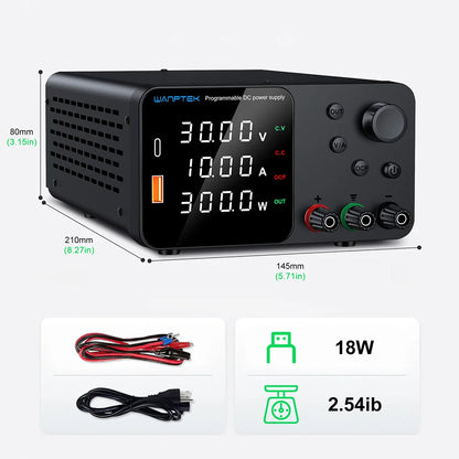 Wanptek Laboratory Power Supply Adjustable 30V 5A 30V 10A 60V 5A 120V 3A with Output Short Circuit Alarm DC Power Supply.
