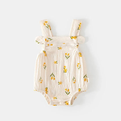 Sommer Baby Hosenträger Body Kleinkind Mädchen Süße Blumen Overall Infant Dünne Cartoon Tier Ein Stück