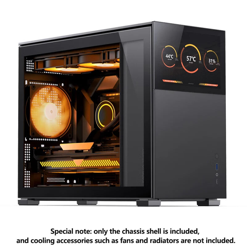 JONSBO Pinecone D31 M-ATX Computer Case Mesh Side Transparent ATX With Display Screen Games Chassis Support 360 Water Cooling