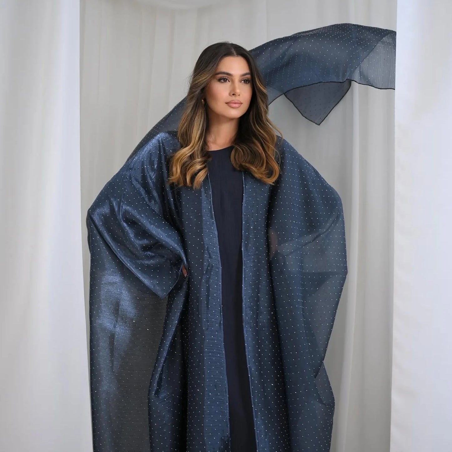 Middle Eastern Islamic Three-Piece Clothing for Women Ramadan Muslim Modest Abaya Dress with Hijab 2025 New Turkey Kaftan Robe.