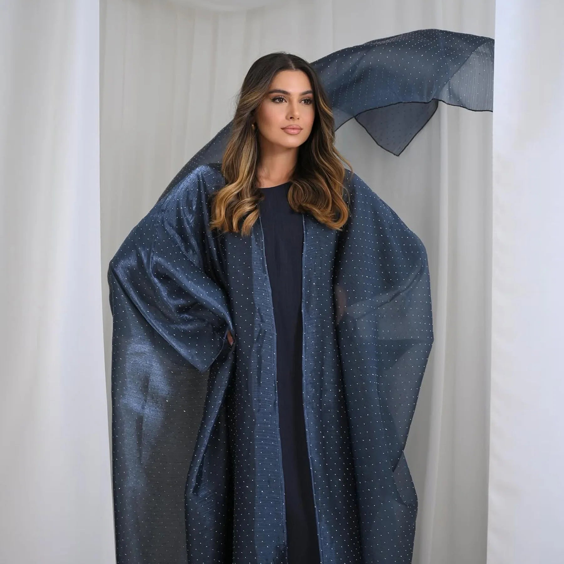 Middle Eastern Islamic Three-Piece Clothing for Women Ramadan Muslim Modest Abaya Dress with Hijab 2025 New Turkey Kaftan Robe.