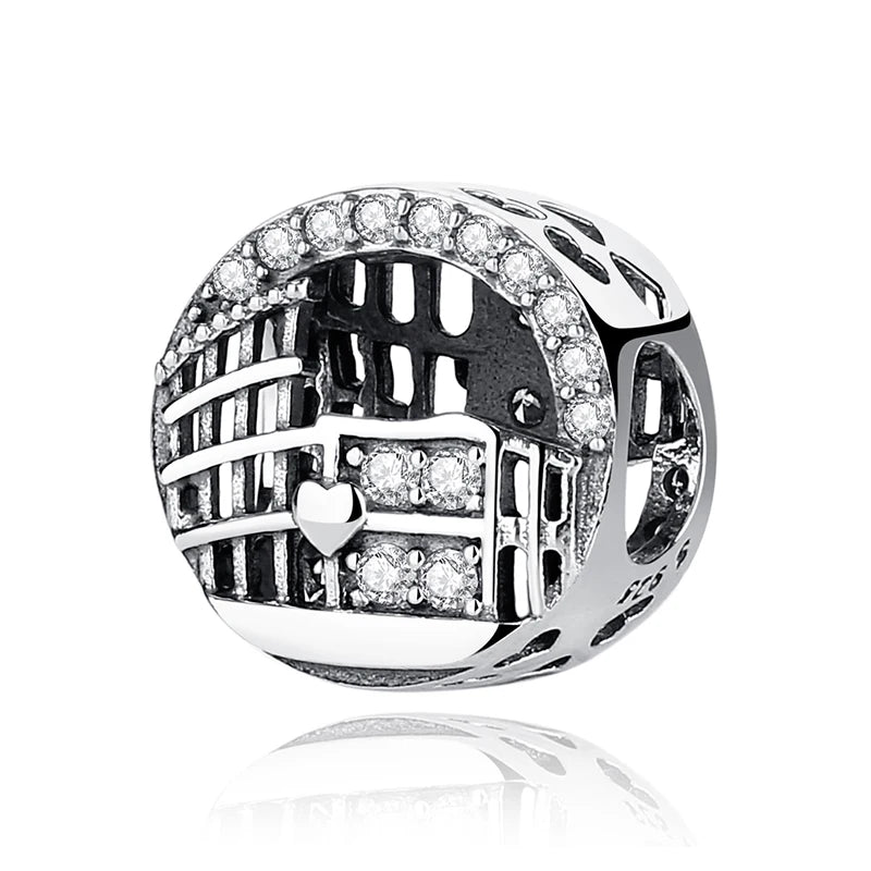 Original 925 Sterling Silver Charms Love Travel London Bus Suitcase Paris Beads Fit Brand Bracelets Necklaces Women DIY Jewelry