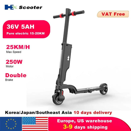 HX Electric scooter Foldable 7.5A 350W 25KM/H electric scooters 36V EScooters 5.5 Inch E Scooter For Adults