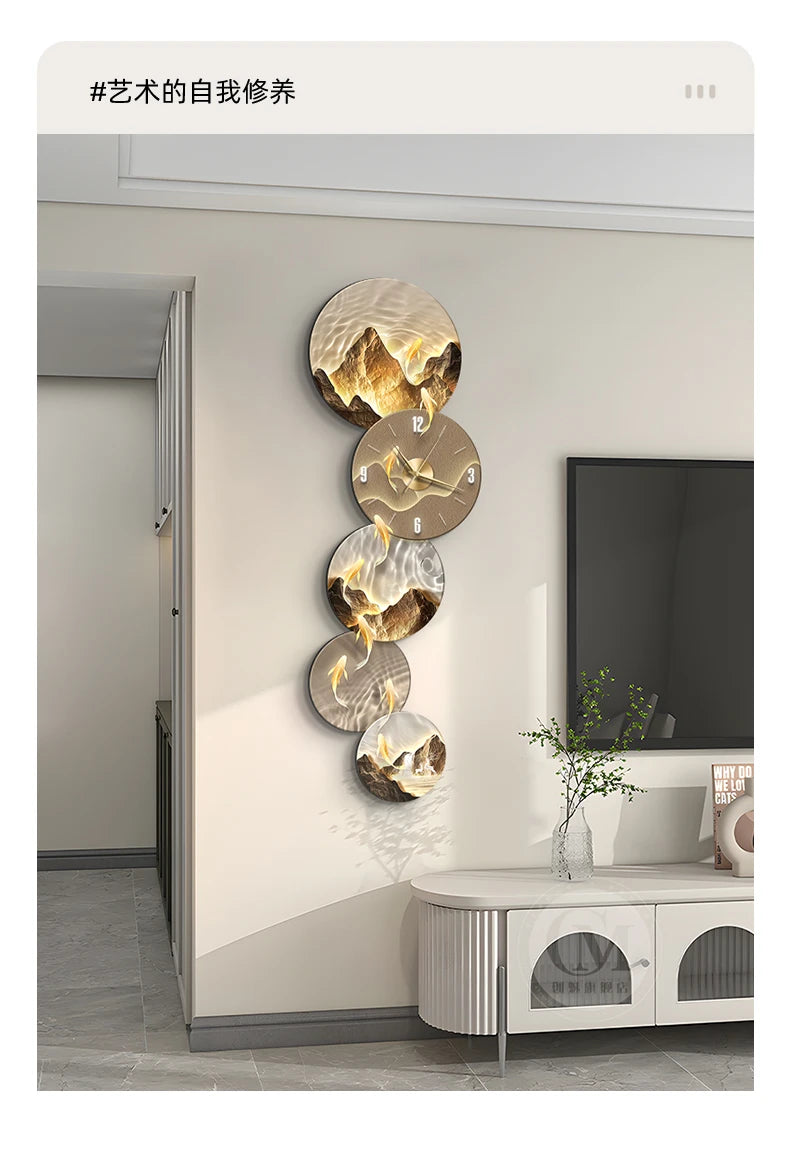 Stille Led Wanduhren Kunst Wandbild Große Innen Wohnzimmer Luxus Wand Uhr Ästhetische Orologio Da Parete Hause Dekoration