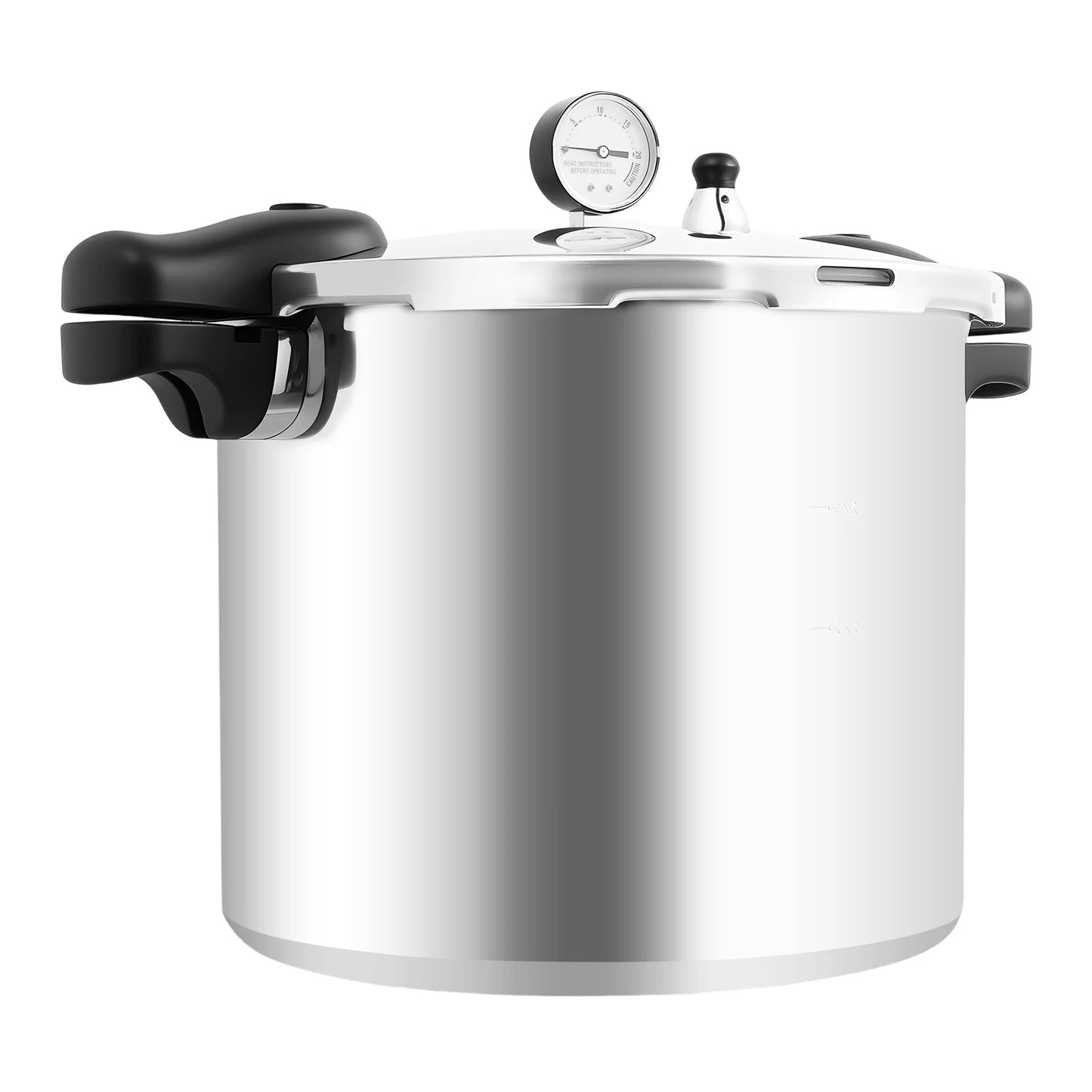 22L Thickened Explosion-proof Pressure cooker Polished Process with Pressure Gauge and Safety Valve.