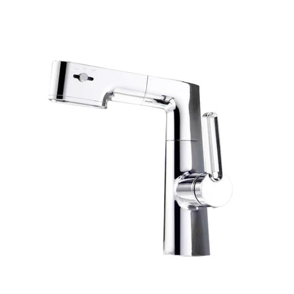 VGX Multifunctional Bathroom Faucets Pull Out Basin Mixer Sink Faucet Gourmet LED Display Tap 360° Tapware Crane Brass Chrome