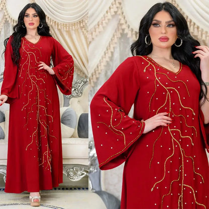 Kaftan Eid elegante muslimische Frauen Kleid Ramadan Party Dubai Abaya Truthahn Islam lange Abendkleider Musulmane elegante Vestidos