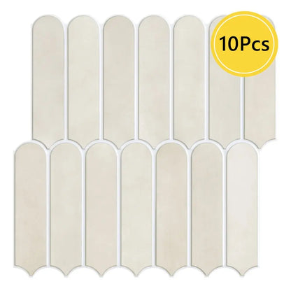 10pcs 3D Faux Matte Wall Panels, Tile Stickers Waterproof, Backsplash Kitchen Peel and Stick, Room Decoration