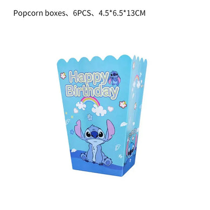 Disney Stich Geburtstag Dekorationen Einweg Geschirr Teller Serviette Stroh Tischdecke Folie Ballon Party Liefert Kinder Geschenke