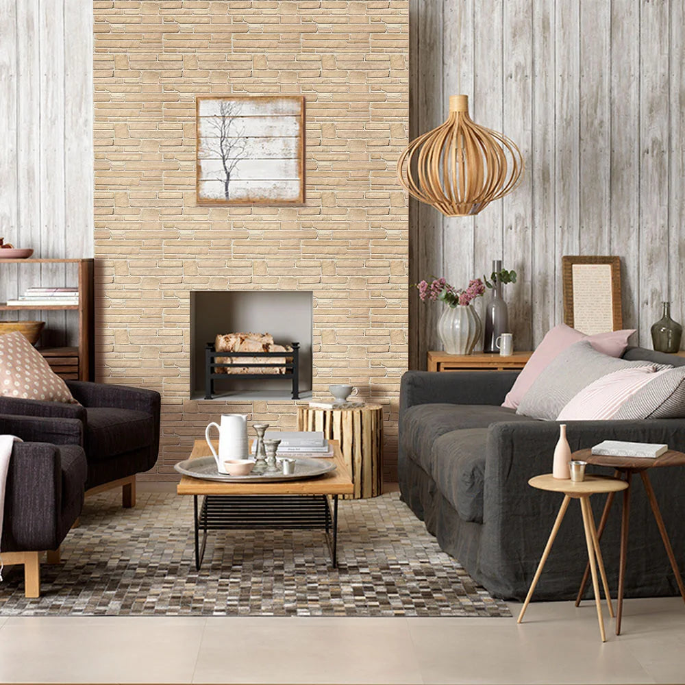 10/20Pcs 3D Faux Stone Wall Panels, Self-adhesive Panels, Kitchen Backsplash, Farmhouse Wall Decor, 30cm x 30cm