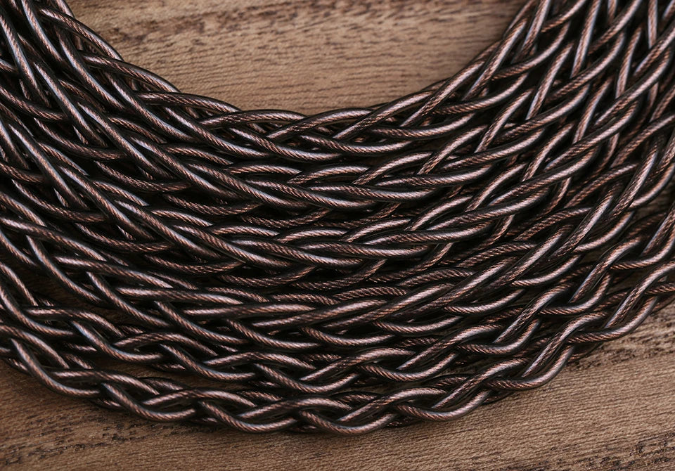 OPENHEART Kingwood 8 Core Litz OCC Headphone Cable 1 to 2 jack dual 3.5/2.5/4.4mm/XLR Pure copper Balanced Replacement Cable.