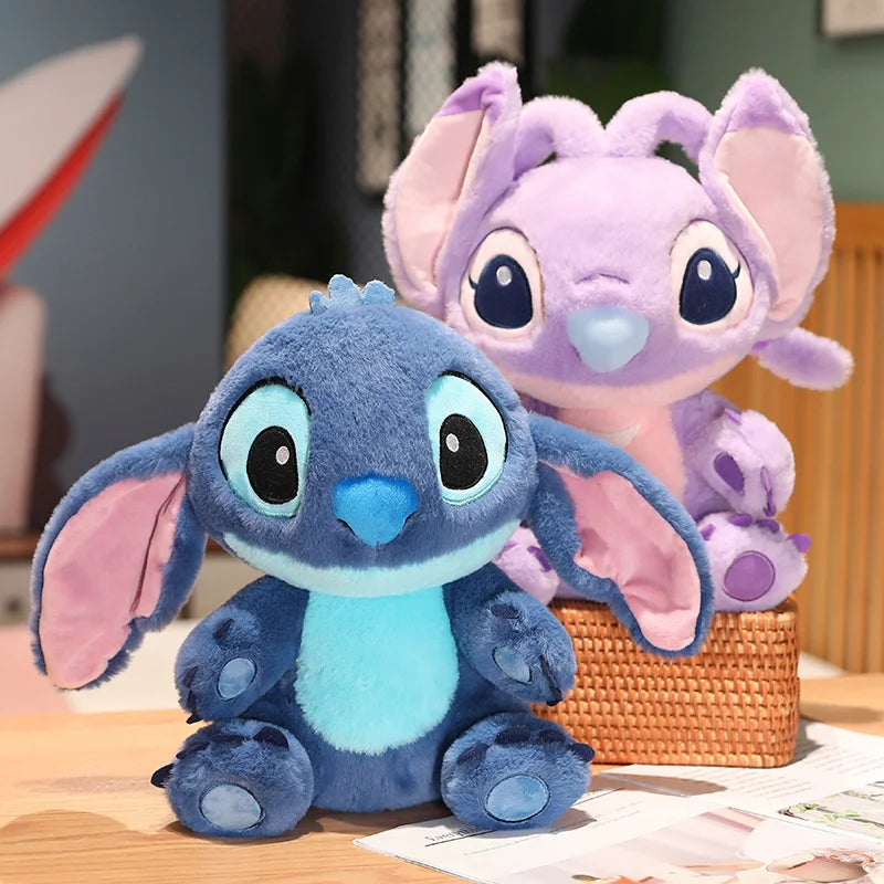 Soft Disney Lilo and Stitch Stuffed Stitch Plush Toy Lovely Stitch Christmas Cuddly Pillow Soft Angel Plushie Xmas Gift Girl.