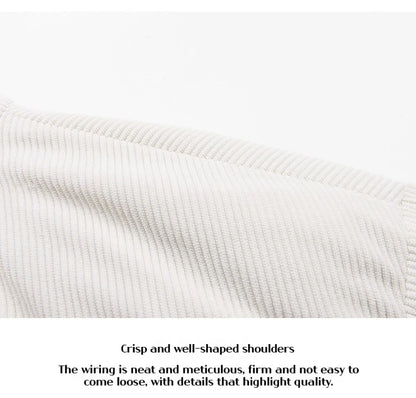 Japanese and Korean Winter Men's Thick Hooded Cotton Jacket Short Corduroy Cotton Jacket Trendy Warm Cotton Jacket Versatile.