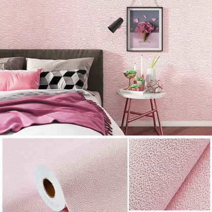 Leinen 3D Schaum Selbstklebende PVC Einfarbig Verdickte Wasserdichte Hintergrund Wand Renovierung Tapete Wand Aufkleber Wohnkultur